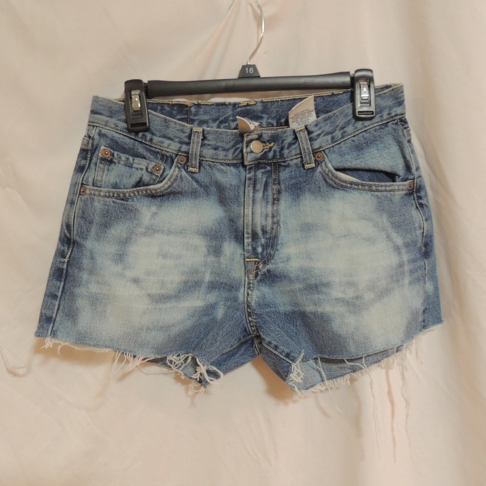 Lucky womens cut off Bleached jeans shorts 10